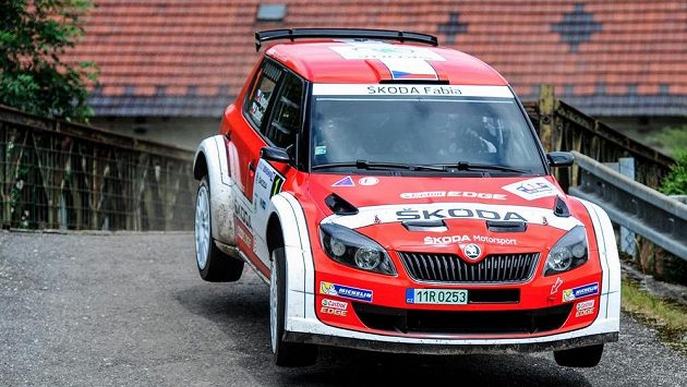 Jan Kopecký se spolujezdcem Pavlem Dreslerem na osmé rychlostní zkoušce Rallye Bohemia 2014. Jan Kopecký se spolujezdcem Pavlem Dreslerem na osmé rychlostní zkoušce Rallye Bohemia 2014.