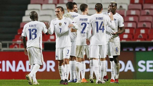 Fotbalisté Francie si výhrou 1:0 v Portugalsku zajistili postup do semifinále Ligy národů. Fotbalisté Francie si výhrou 1:0 v Portugalsku zajistili postup do semifinále Ligy národů.