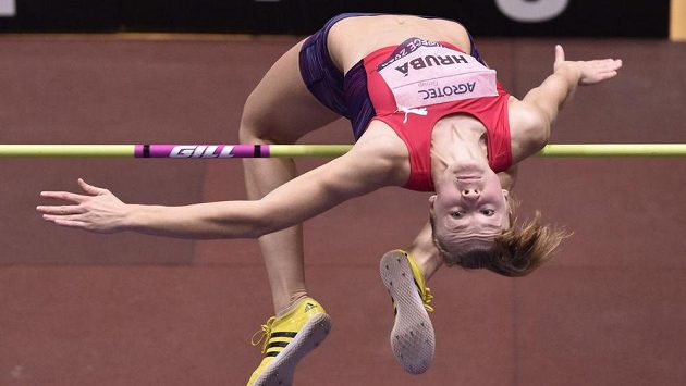 Výškařka Michaela Hrubá na Hustopečském skákání. Výškařka Michaela Hrubá na Hustopečském skákání.