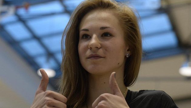 Vítězka Zimní Pražské tyčky Amálie Švábíková. Vítězka Zimní Pražské tyčky Amálie Švábíková.
