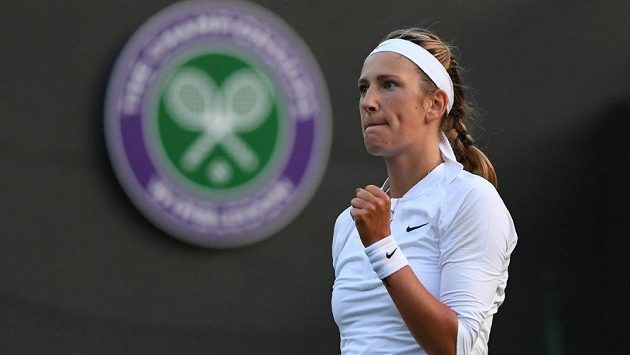 Viktoria Azarenková na letošním Wimbledonu. Viktoria Azarenková na letošním Wimbledonu.