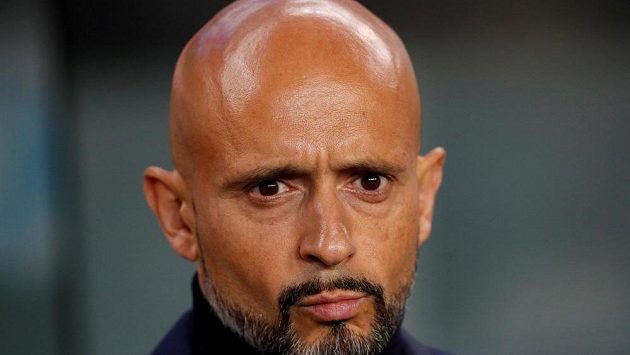 Kouč Viga Miguel Cardoso před utkáním s Barcelonou. Kouč Viga Miguel Cardoso před utkáním s Barcelonou.