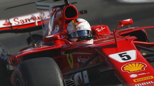 Sebastian Vettel při Velké ceně Ázerbájdžánu. Sebastian Vettel při Velké ceně Ázerbájdžánu.