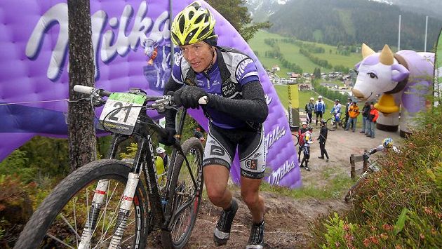 Kristián Hynek na trati Alpentour v Rakousku. Kristián Hynek na trati Alpentour v Rakousku.