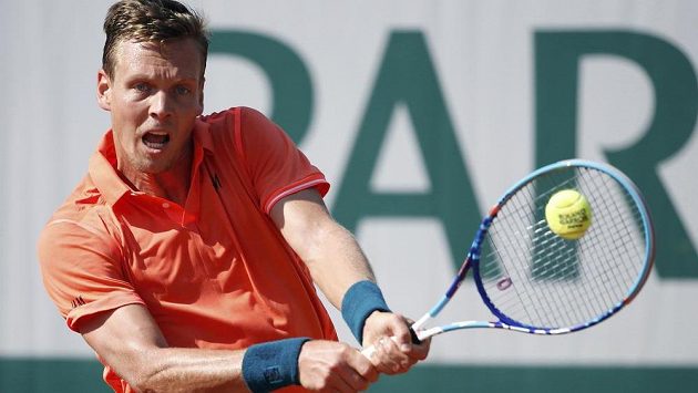 Tomáš Berdych na letošním French Open. Tomáš Berdych na letošním French Open.