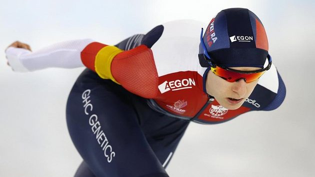 Martina Sáblíková na ledovém oválu v Heerenveenu. Martina Sáblíková na ledovém oválu v Heerenveenu.