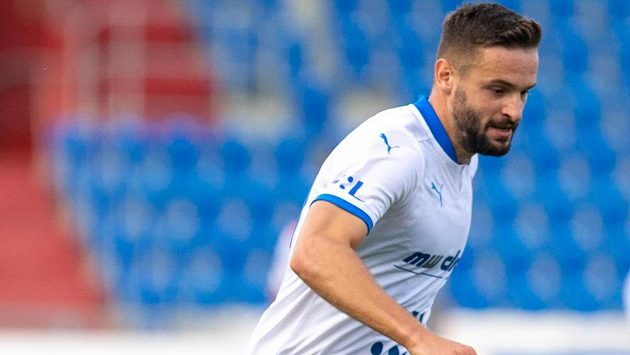 Útočník fotbalového Baníku Ostrava Tomáš Zajíc. Útočník fotbalového Baníku Ostrava Tomáš Zajíc.