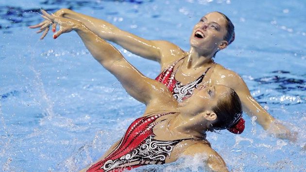 Akvabely Alžběta Dufková a Vendula Mazánková na MS v Koreji. Akvabely Alžběta Dufková a Vendula Mazánková na MS v Koreji.
