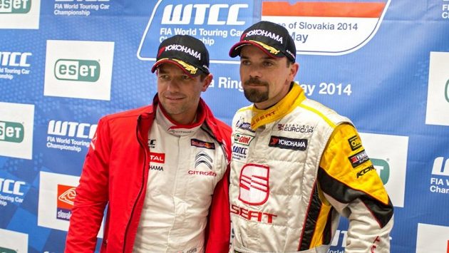 Petr Fulín (vpravo) a legendární Sebastien Loeb. Petr Fulín (vpravo) a legendární Sebastien Loeb.