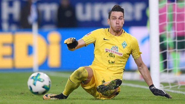 Brankář Jiří Pavlenka v dresu Brém. Brankář Jiří Pavlenka v dresu Brém.