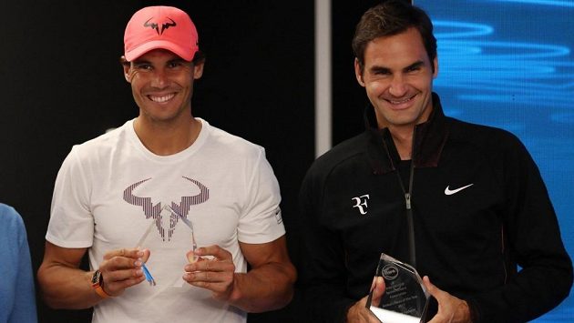 Rafael Nadal a Roger Federer. Rafael Nadal a Roger Federer.