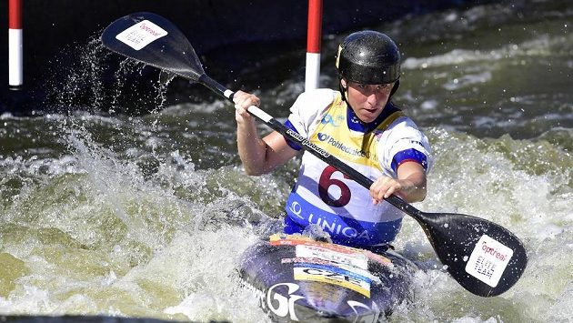 Kateřina Kudějová během semifinálové jízdy. Kateřina Kudějová během semifinálové jízdy.