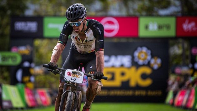 Sam Gaze, parťák Jaroslava Kulhavého, na Cape Epic 2019. Sam Gaze, parťák Jaroslava Kulhavého, na Cape Epic 2019.