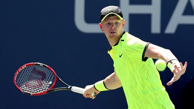 Brit Kyle Edmund v prvním kole US Open proti Richardu Gasquetovi. Brit Kyle Edmund v prvním kole US Open proti Richardu Gasquetovi.