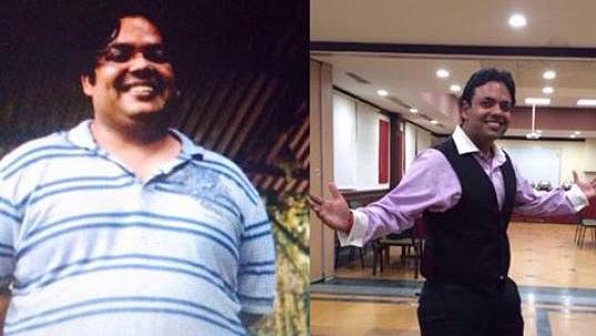 Shekhar Vijayan. Vidíte rozdíl? Je přesně 40 kilo za rok! Shekhar Vijayan. Vidíte rozdíl? Je přesně 40 kilo za rok!