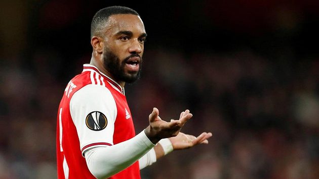 Alexandre Lacazette z Arsenalu. Alexandre Lacazette z Arsenalu.