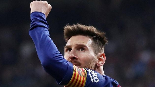 Barcelonská hvězda Lionel Messi. Barcelonská hvězda Lionel Messi.