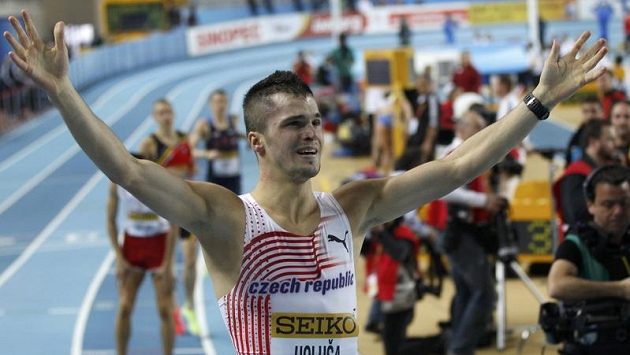 Jakub Holuša se raduje po doběhu finále na 800 metrů na MS v Istanbulu. Jakub Holuša se raduje po doběhu finále na 800 metrů na MS v Istanbulu.