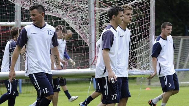 Fotbalisté FK Teplice při pondělním zahájení přípravy na novou sezónu Fotbalisté FK Teplice při pondělním zahájení přípravy na novou sezónu