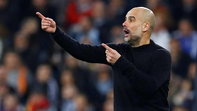 Trenér Manchesteru City Pep Guardiola. Trenér Manchesteru City Pep Guardiola.