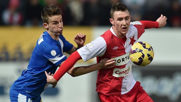Martin Sus (vlevo) z Liberce a Jaromír Zmrhal ze Slavie. Martin Sus (vlevo) z Liberce a Jaromír Zmrhal ze Slavie.