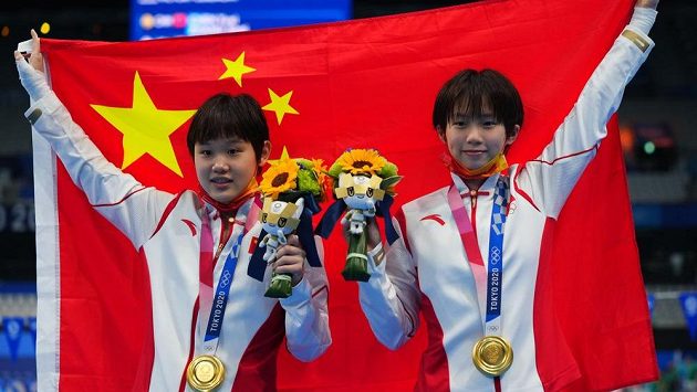 Olympics  China also won the sixth women’s competition in synchronized jumps from the tower at the Olympics