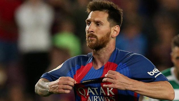 Fotbalový kanonýr Lionel Messi z Barcelony. Fotbalový kanonýr Lionel Messi z Barcelony.