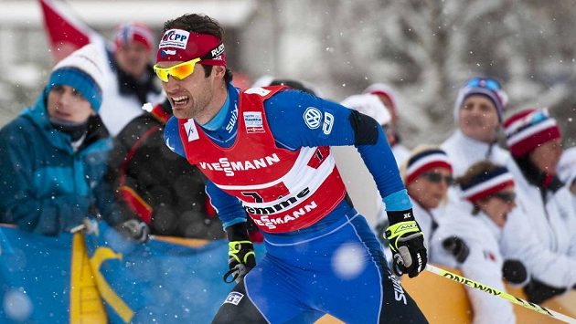 Dušan Kožíšek při týmovém sprintu na MS ve Val di Fiemme. Dušan Kožíšek při týmovém sprintu na MS ve Val di Fiemme.