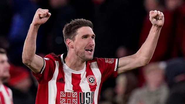 Chris Basham z Sheffieldu United se raduje po zápase s West Hamem. Chris Basham z Sheffieldu United se raduje po zápase s West Hamem.