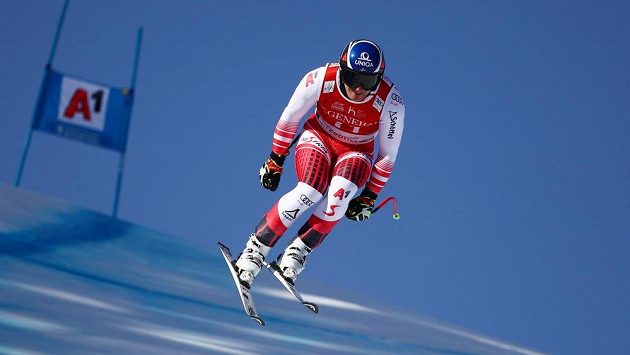 Rakušan Matthias Mayer v Kitzbühelu. Rakušan Matthias Mayer v Kitzbühelu.