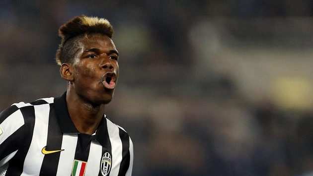 Paul Pogba z Juventusu po jedné z tref proti Laziu. Paul Pogba z Juventusu po jedné z tref proti Laziu.