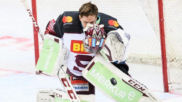 Brankář Jakub Sedláček během svého působení v pražské Spartě. Brankář Jakub Sedláček během svého působení v pražské Spartě.