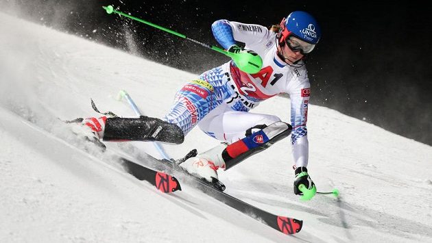 Slovenka Petra Vlhová během slalomu Světového poháru ve Flachau. Slovenka Petra Vlhová během slalomu Světového poháru ve Flachau.