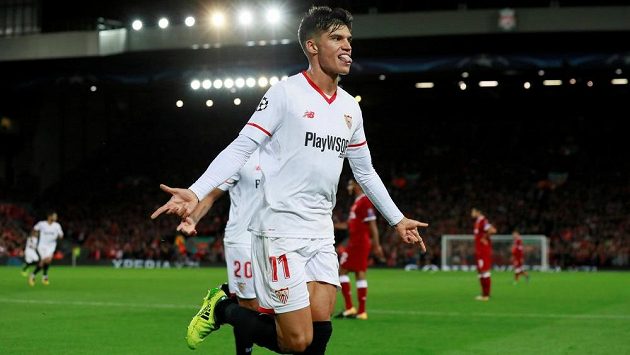 Sevillský útočník Joaquin Correa a jeho tým se může radovat. Sevillský útočník Joaquin Correa a jeho tým se může radovat.