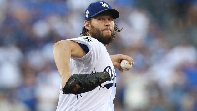 Nadhazovač Los Angeles Dodgers Clayton Kershaw. Nadhazovač Los Angeles Dodgers Clayton Kershaw.