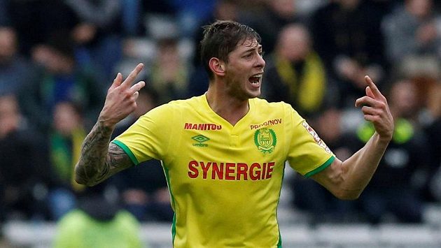 Emiliano Sala v dresu Nantes na archivním snímku. Emiliano Sala v dresu Nantes na archivním snímku.