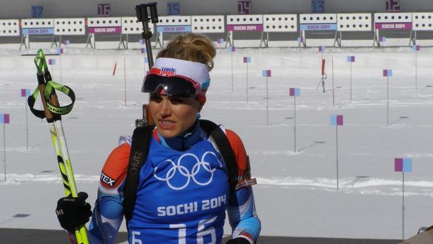 Biatlonistka Gabriela Soukalová. Biatlonistka Gabriela Soukalová.