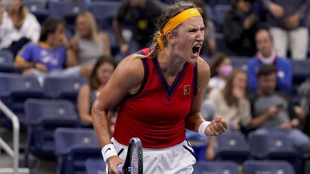 Běloruská tenistka Viktoria Azarenková na letošním US Open. Běloruská tenistka Viktoria Azarenková na letošním US Open.