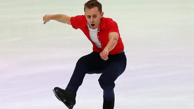 Krasobruslař Michal Březina vede ME po krátkém programu. Krasobruslař Michal Březina vede ME po krátkém programu.
