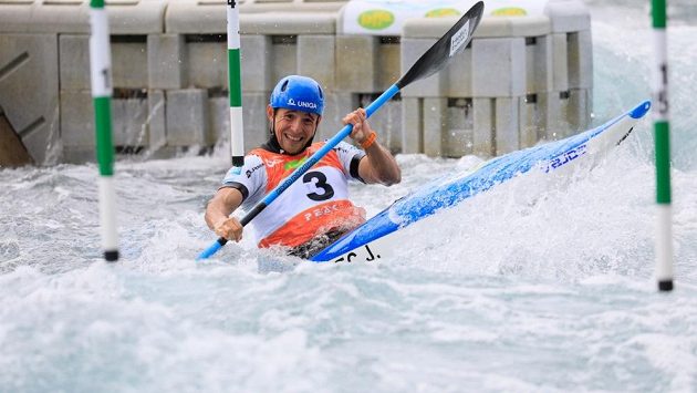 Jiří Prskavec při kvalifikaci na Světovém poháru v Londýně. Jiří Prskavec při kvalifikaci na Světovém poháru v Londýně.