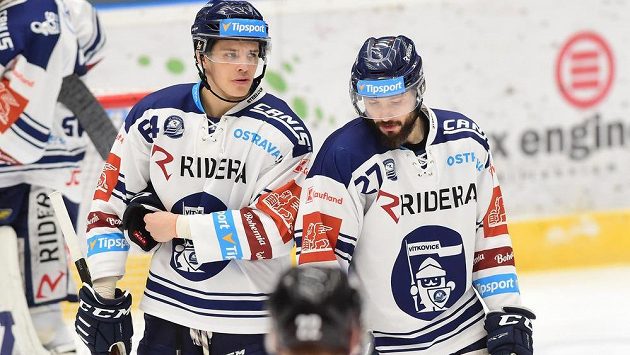 Zleva Patrik Koch z Vítkovic a Rastislav Dej z Vítkovic. Zleva Patrik Koch z Vítkovic a Rastislav Dej z Vítkovic.