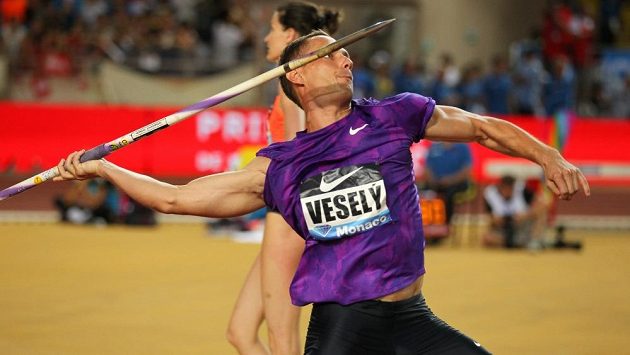 Oštěpař Vítězslav Veselý při Diamantové lize v Monaku. Oštěpař Vítězslav Veselý při Diamantové lize v Monaku.