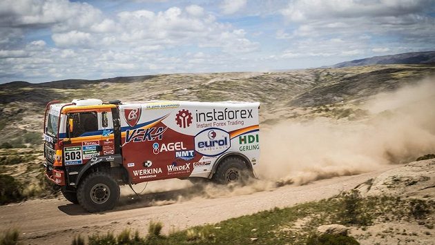 Aleš Loprais s vozem MAN na trati Rallye Dakar. Aleš Loprais s vozem MAN na trati Rallye Dakar.