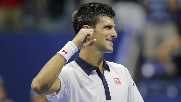 Srb Novak Djokovič se raduje z postupu přes Roberta Bautistu Aguta na US Open. Srb Novak Djokovič se raduje z postupu přes Roberta Bautistu Aguta na US Open.