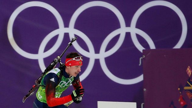 Ruský biatlonista Jevgenij Usťugov na archivním snímku Ruský biatlonista Jevgenij Usťugov na archivním snímku