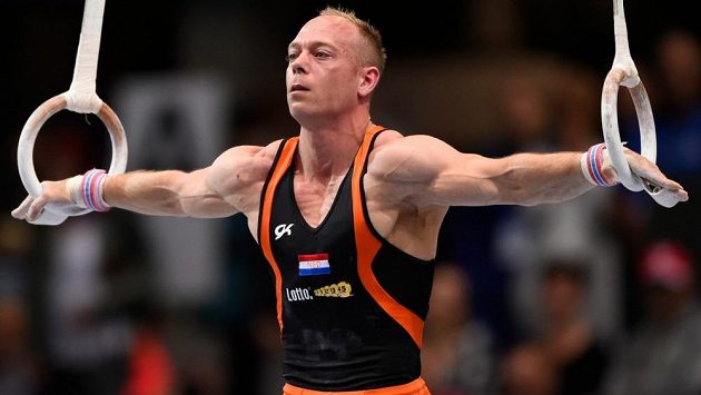 Nizozemský gymnasta Yuri van Gelder. Nizozemský gymnasta Yuri van Gelder.