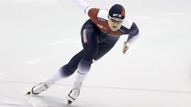 Rychlobrulařka Karolína Erbanová na oválu v Heerenveenu. Rychlobrulařka Karolína Erbanová na oválu v Heerenveenu.