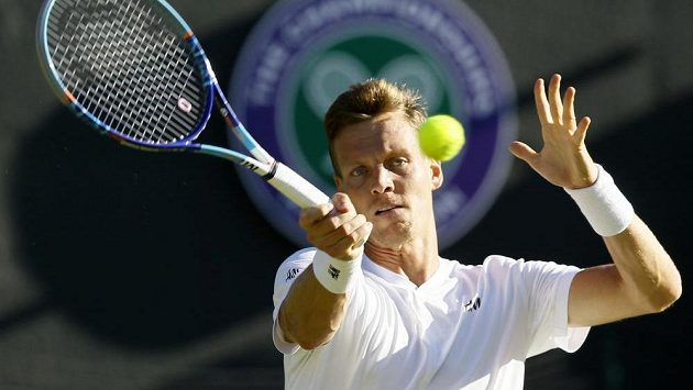 Tomáš Berdych na letošním Wimbledonu. Tomáš Berdych na letošním Wimbledonu.