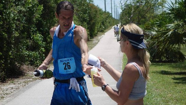 Daniel Orálek při maratónu na Floridě v roce 2014. Daniel Orálek při maratónu na Floridě v roce 2014.