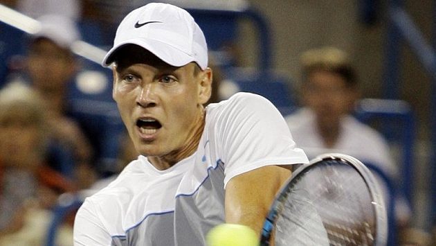 Tomáš Berdych na turnaji v Cincinnati. Tomáš Berdych na turnaji v Cincinnati.